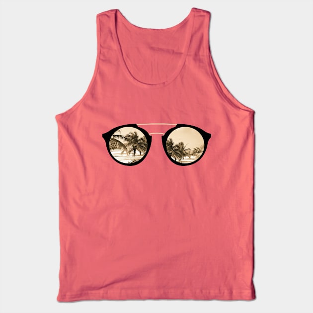 Sepia Sunglasses Tank Top by arlingjd